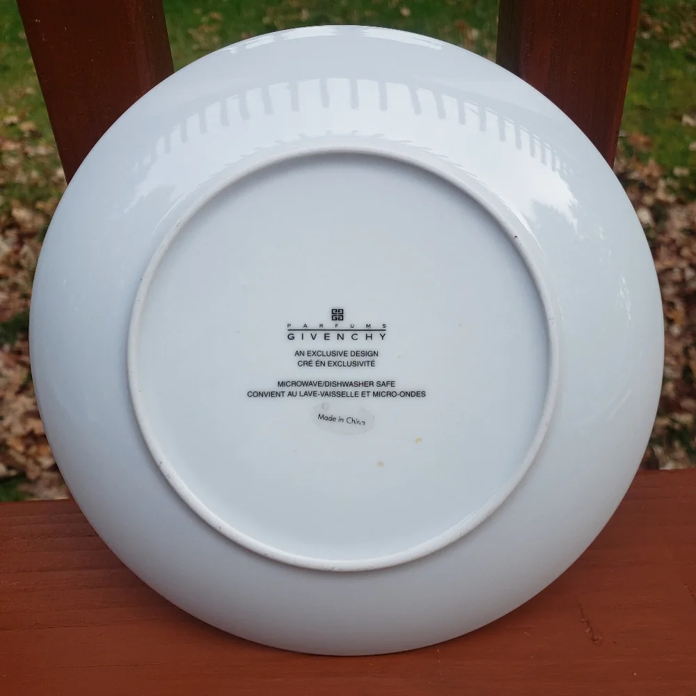 2003 (4) Givenchy Les Fleurs de Parfums Givenchy Porcelain Flower Plates- 8.25